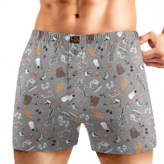 Клевер Трусы мужские CLE MBX451331 (AW25/26 Русская тройка) серый/белый