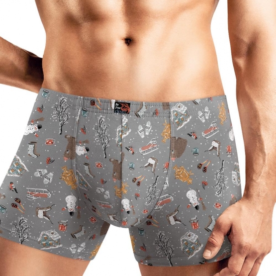 Клевер Трусы мужские CLE MSH451331 (AW25/26 Русская тройка) серый/белый