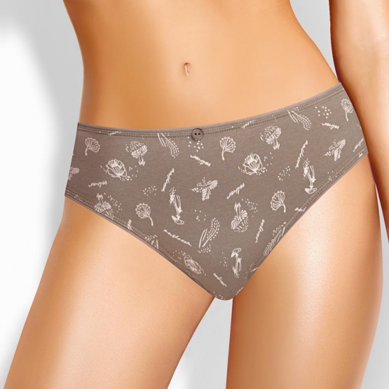 Клевер Трусы женские CLE C1184 (AW25/26 Ветивер) т.бежевый/св.бежевый