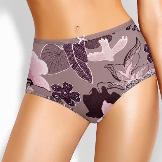 Клевер Трусы женские CLE M1181 (AW25/26 Миндаль) т.бежевый/т.коричневый