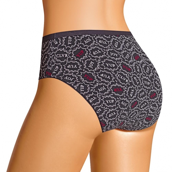 Клевер Трусы женские CLE C1187/1 (AW25/26 Бабл-чай) т.серый/молочный