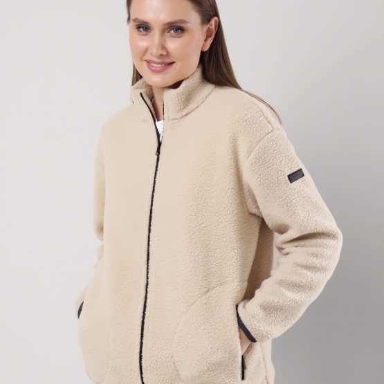 Клевер Куртка женская CLE LJ15-103/5 (AW25/26 Флис) бежевый