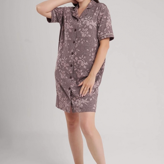 Клевер Платье женское CLE LDR15-1181/1 (AW25/26 Миндаль) кофейный/коричневый