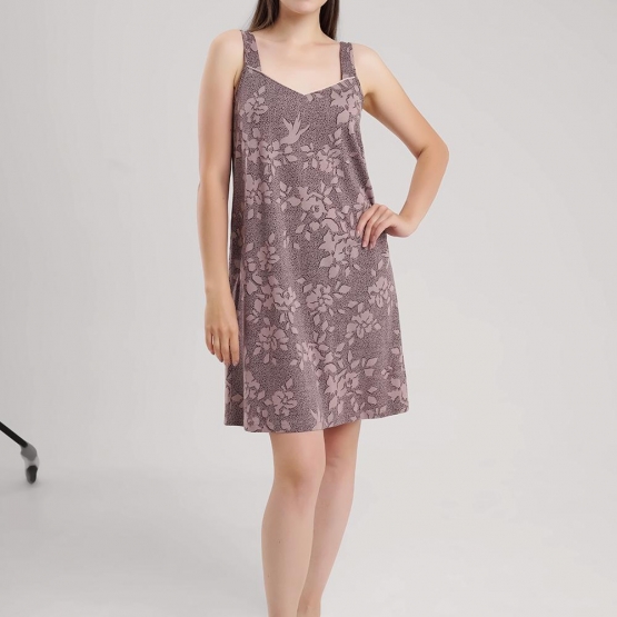 Клевер Сорочка женская CLE LS15-1181 (AW25/26 Миндаль) кофейный/коричневый