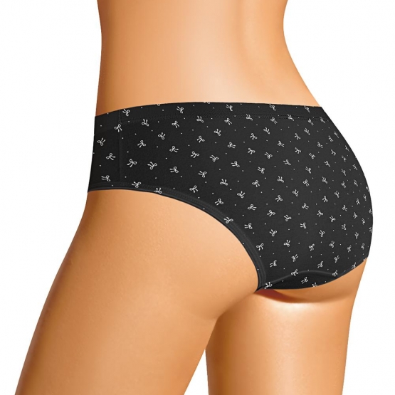 Клевер Трусы женские CLE B1202/1 (AW25/26 Конфетти) чёрный/молочный