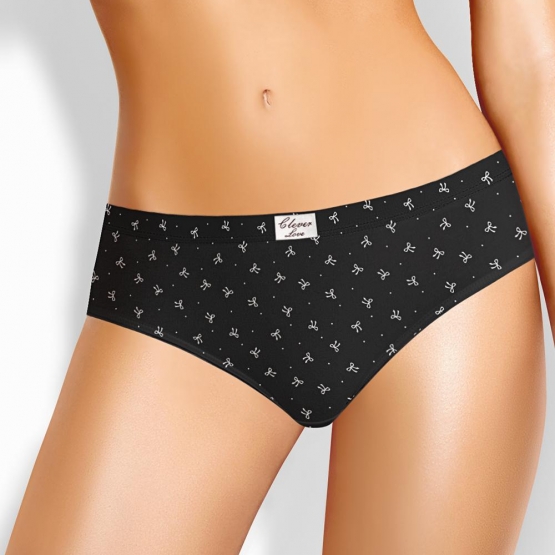 Клевер Трусы женские CLE B1202/1 (AW25/26 Конфетти) чёрный/молочный
