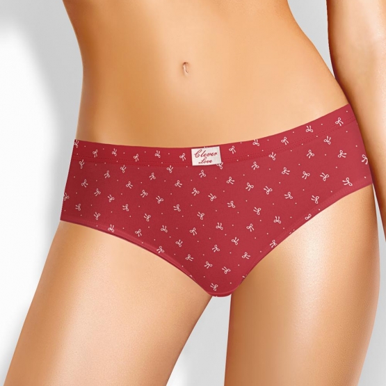 Клевер Трусы женские CLE B1202 (AW25/26 Конфетти) красный/молочный