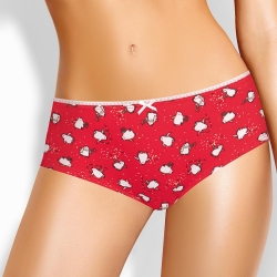Клевер Трусы женские CLE SH1199/1 (AW25/26 Новогоднее чудо) красный/молочный
