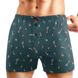 Клевер Трусы мужские CLE MBX451231 (AW25/26 Новый год) т.бирюзовый/жёлтый