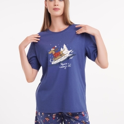 Клевер Комплект женский CLE LP15-1202/1 (AW25/26 Конфетти) т.синий/красный