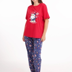 Клевер Комплект женский CLE LP15-1202/3 (AW25/26 Конфетти) красный/т.синий