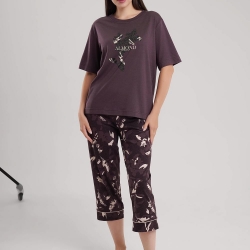 Клевер Комплект женский CLE LP15-1181/1 (AW25/26 Миндаль) коричневый/св.бежевый