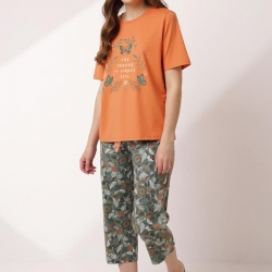 Клевер Комплект женский CLE LP15-1184/1 (AW25/26 Ветивер) т.оранжевый/зелёный