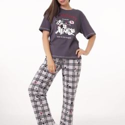 Клевер Комплект женский CLE LP15-1187/3 (AW25/26 Бабл-чай) т.серый/св.серый