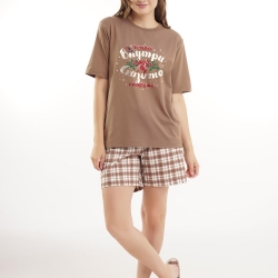 Клевер Комплект женский CLE LP15-1200/1 (AW25/26 Пихта) коричневый/молочный