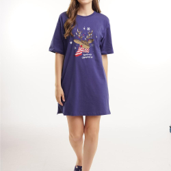 Клевер Платье женское CLE LDR15-1202/1 (AW25/26 Конфетти) т.синий