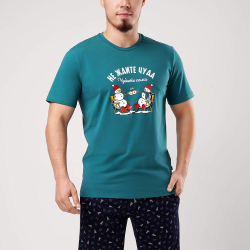 Клевер Шорты мужские CLE MHH450621 (AW25//26 Отдельные вещи) т.синий/т.зелёный