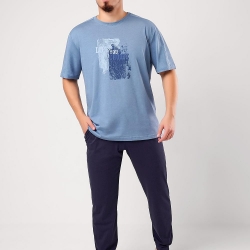 Клевер Комплект мужской CLE MHP451222/2 (AW25/26 Хоккей) джинсовый/т.синий