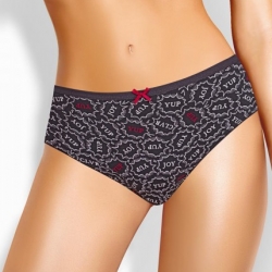 Клевер Трусы женские CLE C1187/1 (AW25/26 Бабл-чай) т.серый/молочный