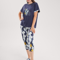 Клевер Комплект женский CLE LP15-1209/1 (AW25/26 Луна) т.синий/св.серый