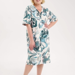 Клевер Платье женское CLE LDR15-1196 (AW25/26 Адель) бежевый/св.зелёный