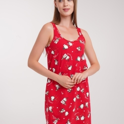 Клевер Сорочка женская CLE LS15-1202 (AW25/26 Конфетти) красный/молочный