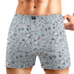 Клевер Трусы мужские CLE MBX451951 (AW25/26 Хоккей) св.серый/т.бирюзовый