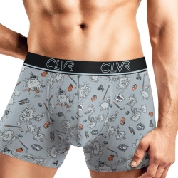 Клевер Трусы мужские CLE MSH451953 (AW25/26 Хоккей) св.серый/т.бирюзовый